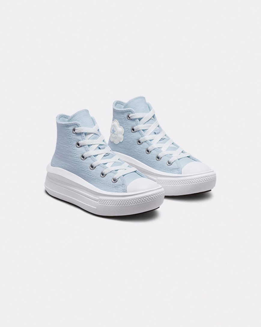 Girls' Converse Chuck Taylor All Star Move Cloud Patch High Top Platform Shoes Blue | AU 09C1EH